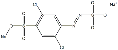 2,5-Dichloro-4-(sodiosulfo)benzenediazosulfonic acid sodium salt Struktur