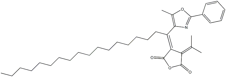 3-[1-(5-Methyl-2-phenyloxazol-4-yl)octadecan-1-ylidene]-4-(1-methylethylidene)furan-2,5(3H,4H)-dione Struktur