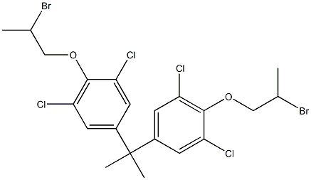 1,1'-[Isopropylidenebis(2,6-dichloro-4,1-phenyleneoxy)]bis(2-bromopropane) Struktur