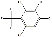 2,3,4,6-Tetrachloro-1-(trifluoromethyl)benzene Struktur