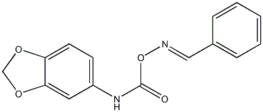 Benzaldehyde O-[(1,3-benzodioxol-5-yl)carbamoyl]oxime Struktur