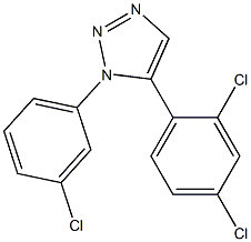 1-(3-Chlorophenyl)-5-(2,4-dichlorophenyl)-1H-1,2,3-triazole Struktur