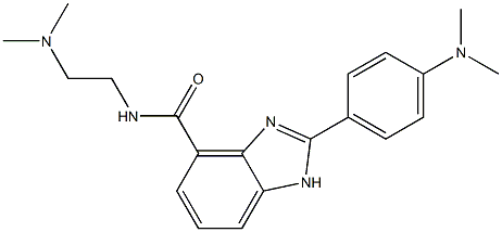 2-(4-(Dimethylamino)phenyl)-N-[2-(dimethylamino)ethyl]-1H-benzimidazole-4-carboxamide Struktur