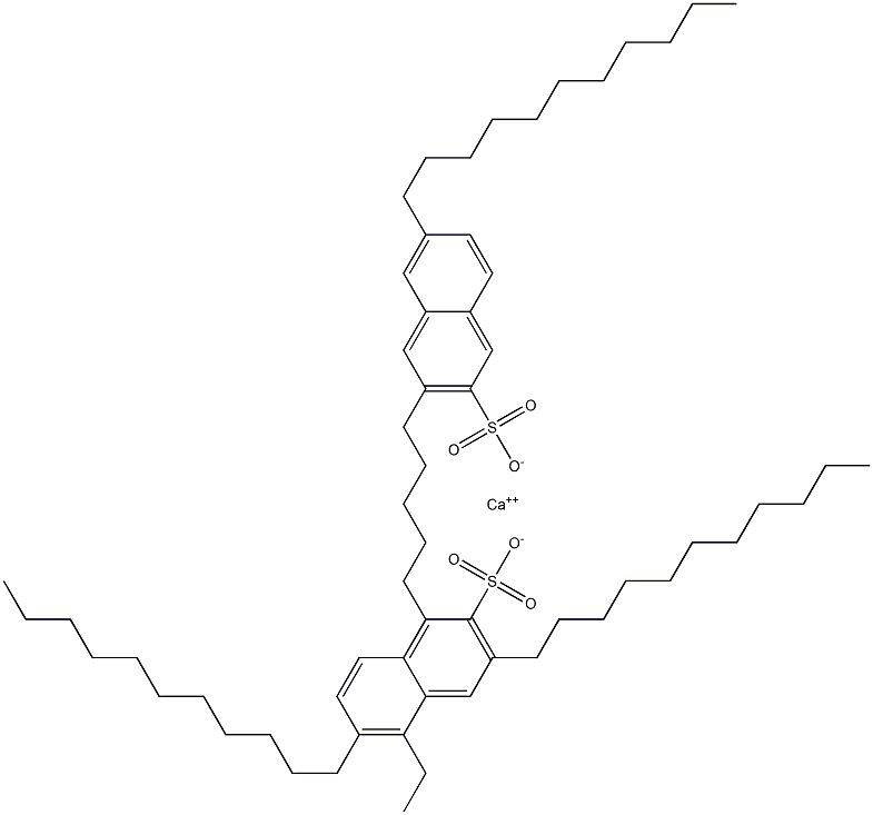 Bis(3,6-diundecyl-2-naphthalenesulfonic acid)calcium salt Struktur