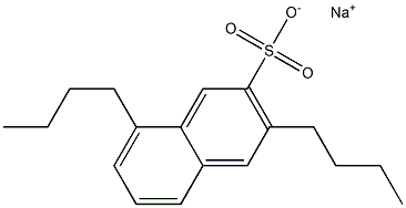 3,8-Dibutyl-2-naphthalenesulfonic acid sodium salt Struktur