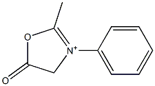 2-Methyl-3-phenyl-4,5-dihydro-5-oxooxazolium Struktur