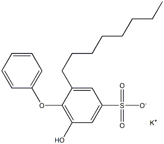 6-Hydroxy-2-octyl[oxybisbenzene]-4-sulfonic acid potassium salt Struktur