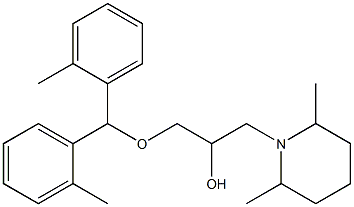 1-[Bis(2-methylphenyl)methoxy]-3-(2,6-dimethyl-1-piperidinyl)-2-propanol Struktur