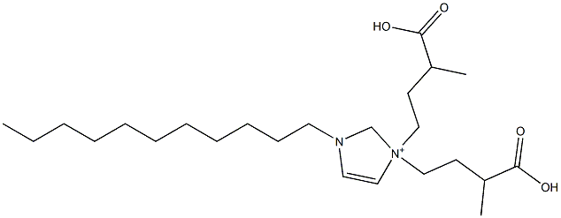 3,3-Bis(3-carboxybutyl)-1-undecyl-4-imidazoline-3-ium Struktur