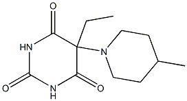 5-Ethyl-5-(4-methylpiperidino)barbituric acid Struktur