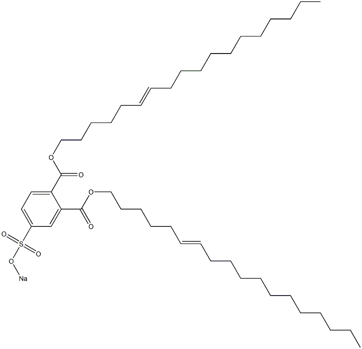 4-(Sodiosulfo)phthalic acid di(6-octadecenyl) ester Struktur