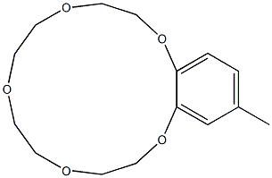 15-Methyl-2,3,5,6,8,9,11,12-octahydro-1,4,7,10,13-benzopentaoxacyclopentadecin Struktur