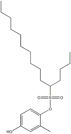 5-Pentadecanesulfonic acid 4-hydroxy-2-methylphenyl ester Struktur