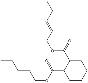 2-Cyclohexene-1,2-dicarboxylic acid bis(2-pentenyl) ester Struktur