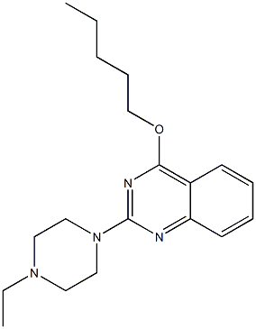 2-[4-Ethyl-1-piperazinyl]-4-pentyloxyquinazoline Struktur