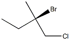 [R,(-)]-2-Bromo-1-chloro-2-methylbutane Struktur