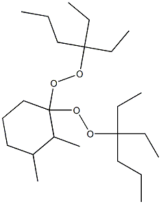 2,3-Dimethyl-1,1-bis(1,1-diethylbutylperoxy)cyclohexane Struktur