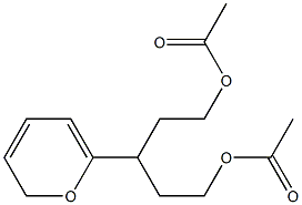 Diacetic acid 2-oxa-3-phenylpentane-1,5-diyl ester Struktur