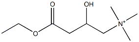 3-(Ethoxycarbonyl)-2-hydroxypropyltrimethylaminium Struktur