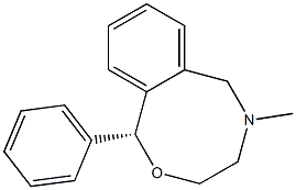 (1R)-3,4,5,6-Tetrahydro-5-methyl-1-phenyl-1H-2,5-benzoxazocine Struktur