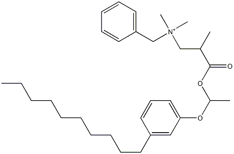 N,N-Dimethyl-N-benzyl-N-[2-[[1-(3-decylphenyloxy)ethyl]oxycarbonyl]propyl]aminium Struktur