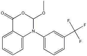 1-[3-(Trifluoromethyl)phenyl]-1,2-dihydro-2-methoxy-4H-3,1-benzoxazin-4-one Struktur