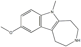 1,2,3,4,5,6-Hexahydro-9-methoxy-6-methylazepino[4,5-b]indole Struktur