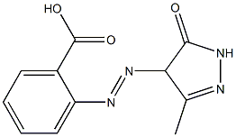 2-(3-Methyl-5-oxo-2-pyrazolin-4-ylazo)benzoic acid Struktur