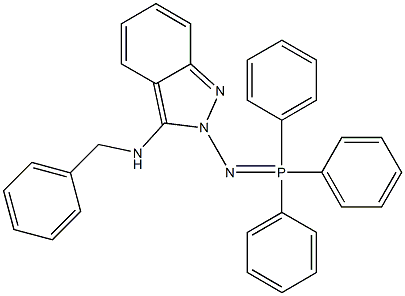 3-Benzylamino-2-[triphenylphosphoranylideneamino]-2H-indazole Struktur