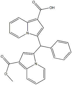 3,3'-Benzylidenebis(indolizine-1-carboxylic acid methyl) ester Struktur