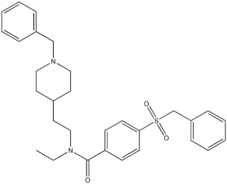 N-[2-(1-Benzyl-4-piperidinyl)ethyl]-4-benzylsulfonyl-N-ethylbenzamide Struktur