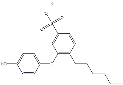 4'-Hydroxy-6-hexyl[oxybisbenzene]-3-sulfonic acid potassium salt Struktur