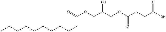 Succinic acid hydrogen 1-[2-hydroxy-3-(undecanoyloxy)propyl] ester Struktur