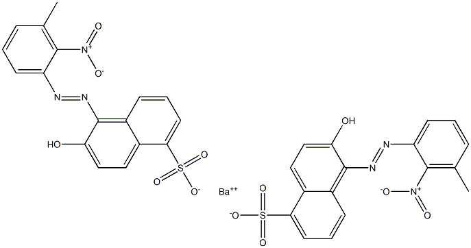 Bis[1-[(3-methyl-2-nitrophenyl)azo]-2-hydroxy-5-naphthalenesulfonic acid]barium salt Struktur