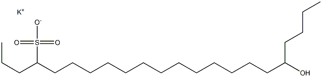 18-Hydroxydocosane-4-sulfonic acid potassium salt Struktur