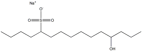 12-Hydroxypentadecane-5-sulfonic acid sodium salt Struktur