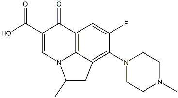 2-Methyl-7-fluoro-8-(4-methylpiperazin-1-yl)-1,2-dihydro-5-oxo-5H-2a-azaacenaphthylene-4-carboxylic acid Struktur