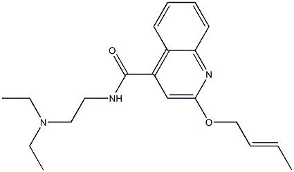 2-(2-Butenoxy)-N-(2-diethylaminoethyl)-4-quinolinecarboxamide Struktur