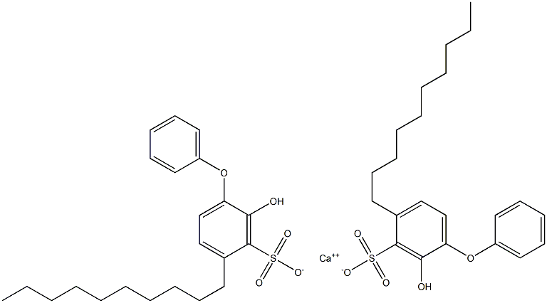 Bis(2-hydroxy-4-decyl[oxybisbenzene]-3-sulfonic acid)calcium salt Struktur