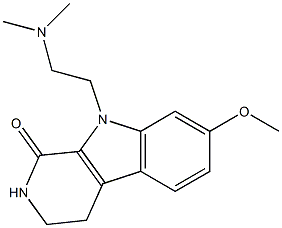 9-[2-(Dimethylamino)ethyl]-3,4-dihydro-7-methoxy-9H-pyrido[3,4-b]indol-1(2H)-one Struktur