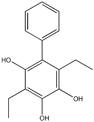 3,6-Diethyl-5-phenylbenzene-1,2,4-triol Struktur