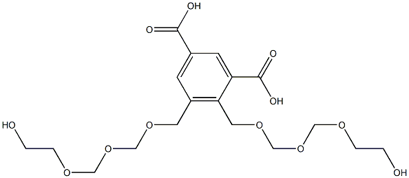 4,5-Bis(8-hydroxy-2,4,6-trioxaoctan-1-yl)isophthalic acid Struktur