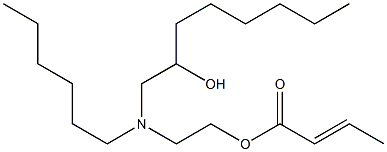 Crotonic acid 2-[N-hexyl-N-(2-hydroxyoctyl)amino]ethyl ester Struktur