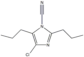 4-Chloro-1-cyano-2,5-dipropyl-1H-imidazole Struktur