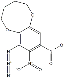 (2,3,4,5-Tetrahydro-8,9-dinitro-1,6-benzodioxocin)-7-yl azide Struktur