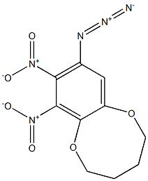 (2,3,4,5-Tetrahydro-9,10-dinitro-1,6-benzodioxocin)-8-yl azide Struktur