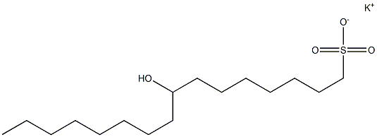 8-Hydroxyhexadecane-1-sulfonic acid potassium salt Struktur