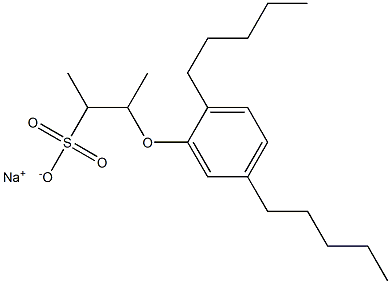 3-(2,5-Dipentylphenoxy)butane-2-sulfonic acid sodium salt Struktur