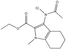 1-Methyl-3-[chloroacetylamino]-4,5,6,7-tetrahydro-1H-indole-2-carboxylic acid ethyl ester Struktur