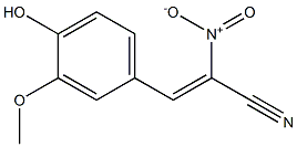 3-(4-Hydroxy-3-methoxyphenyl)-2-nitropropenenitrile Struktur